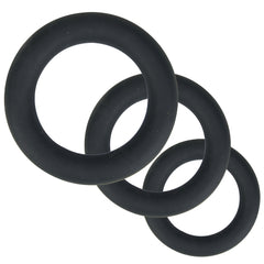 Thick Stretchy Silicone Cock Ring Set 3pc Loving Joy