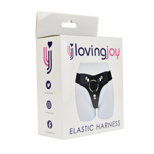 Loving Joy Harness - Elastic Strap-On Harness Fits UK Sizes 10-16 with Sturdy O-Ring and Padded Front