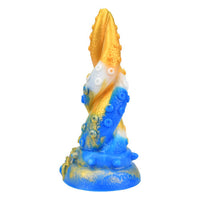 F**kLore Tentacle Dildo - 7.5 Inch Spiral Design, High-Quality Silicone, Suction Cup Base featuring entwined octopus tentacles for exotic pleasure.