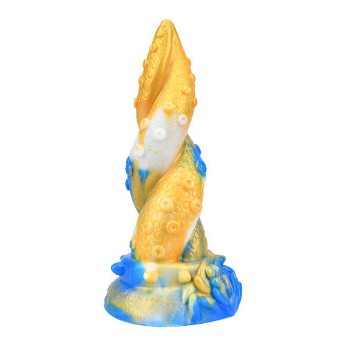 Detailed view of the F**kLore Tentacle Dildo showcasing its stunning spiral design in premium silicone, perfect for adventurous pleasure seekers.