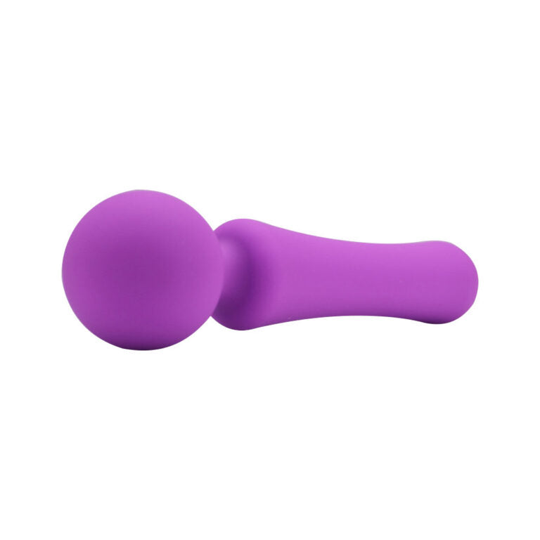 a pair of purple balls on a white background