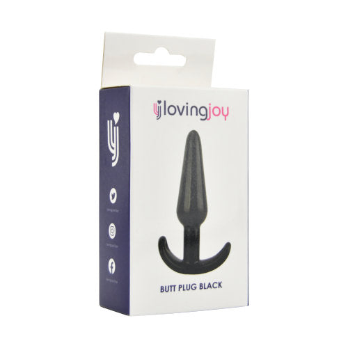 a package with a black butt plug in it