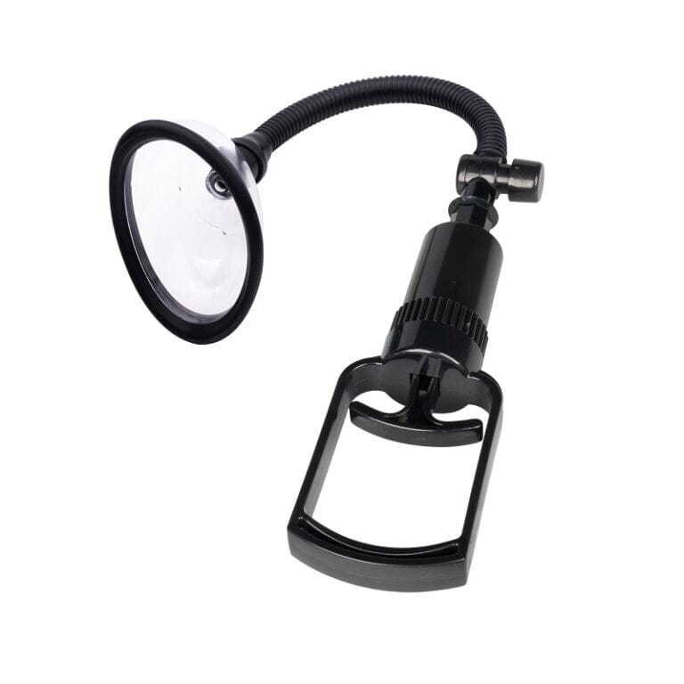 Loving Joy pussy pump with clear cylindrical body and silicone nozzle, designed to enhance sensitivity and plumpness.