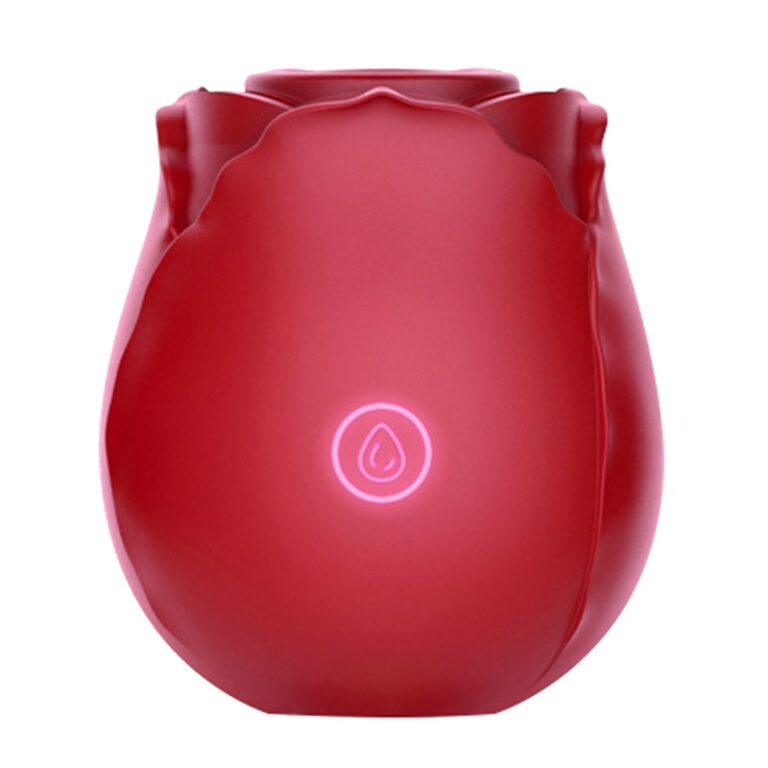 Loving Joy Rose clitoral vibrator with suction, 10 functions, waterproof silicone, USB rechargeable, designed for pleasure.