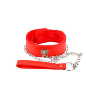 Furry Collar with Leash - Soft Comfort & Stylish Design for Submissives