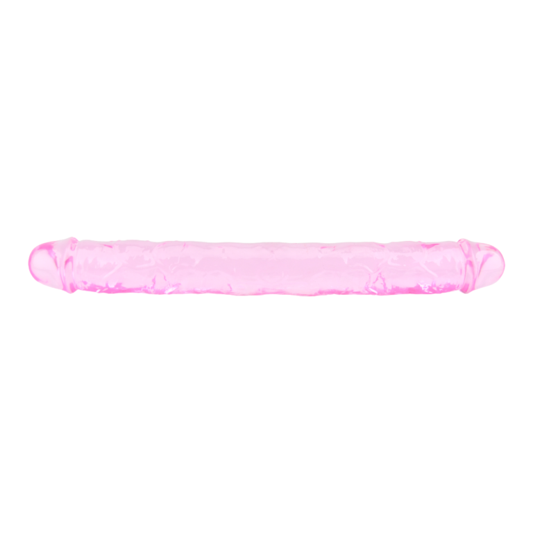 LOVING JOY Realistic 12 Inch Double Dildo in Pink TPE - Dual-Ended Pleasure