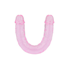 LOVING JOY Realistic 12 Inch Double Dildo in Pink TPE - Dual-Ended Pleasure
