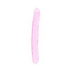 LOVING JOY Realistic 12 Inch Double Dildo in Pink TPE - Dual-Ended Pleasure