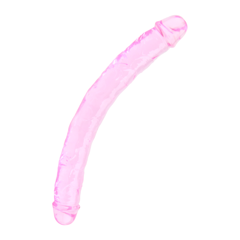 LOVING JOY Realistic 12 Inch Double Dildo in Pink TPE - Dual-Ended Pleasure