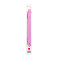 LOVING JOY Realistic 12 Inch Double Dildo in Pink TPE - Dual-Ended Pleasure