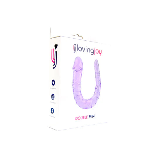 Loving Joy Double Mini Dildo Pink - Realistic TPE Dual-Ended Toy - 28cm Length