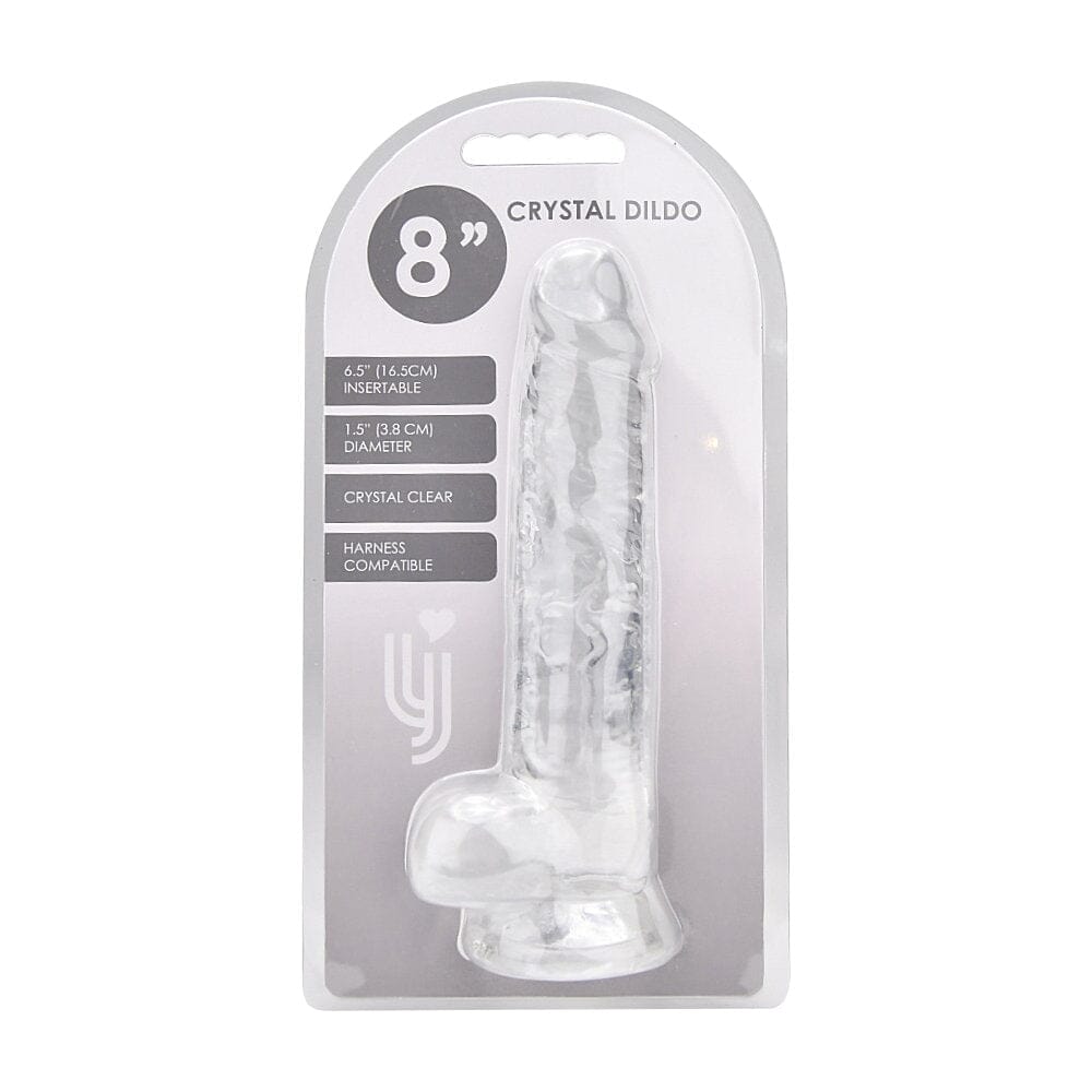 8 Inch Dildo with Balls Clear Dildos & Dongs Loving Joy 