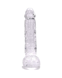 Clear Jelly 9 inch Realistic Dildo with Balls and Suction Cup Base