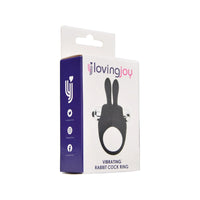 Loving Joy packaging for a vibrating rabbit cock ring on a white background