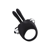 Black silicone ring with metal clasp on a white background