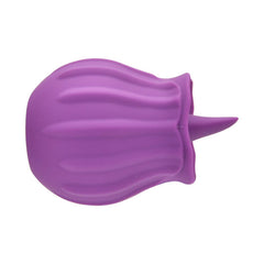 Loving Joy Rose Licking Clitoral Vibrator in purple, compact personal vibrator with rose shape design for intimate pleasure.