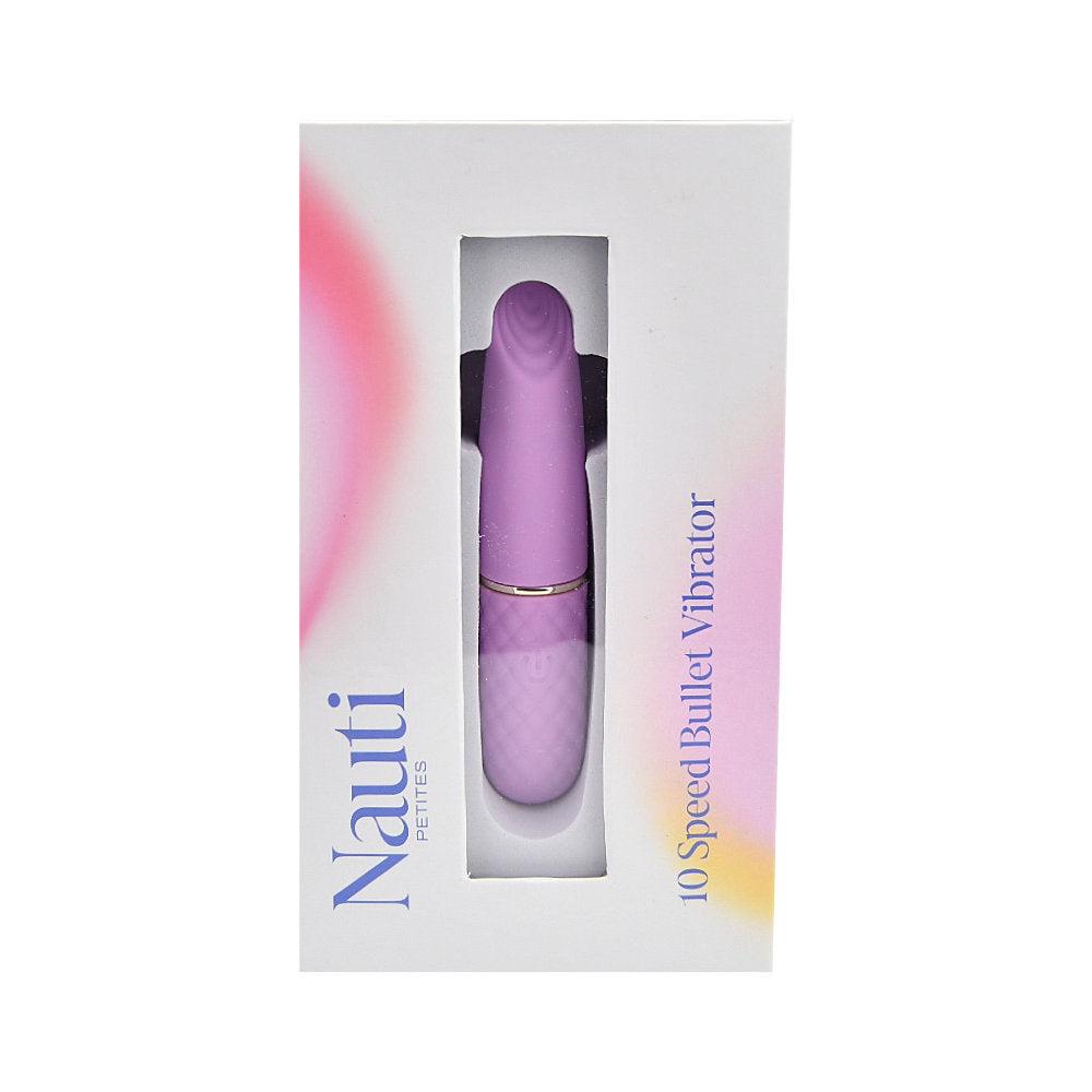 Nauti Petites 10 Speed Bullet Vibrator – USB Rechargeable, Textured Tip, Discreet 4.25 Inch Design