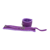 Bound to Play Bondage Kit Purple - Exquisite ankle restraints showcasing luxury in this bondage kit for couples.