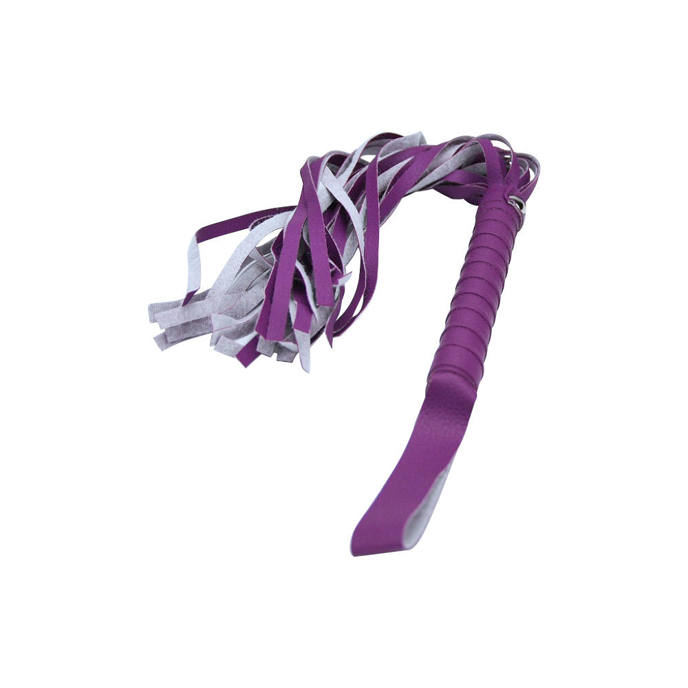 Bound to Play Bondage Kit Purple - Elegant whip included in this refined bondage kit for couples.