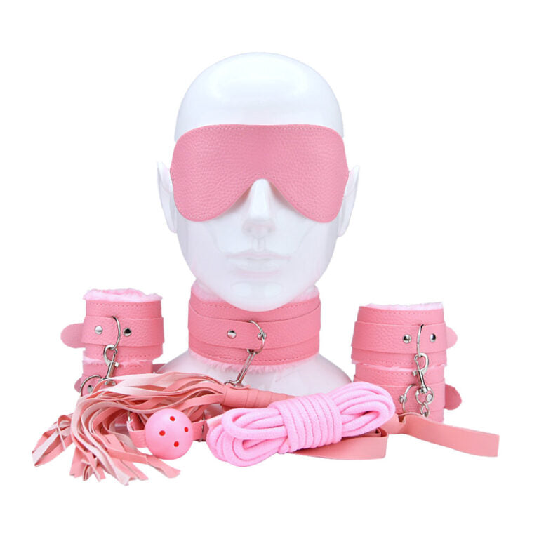 8 Piece Beginner’s Bondage Kit Pink Bondage Loving Joy 