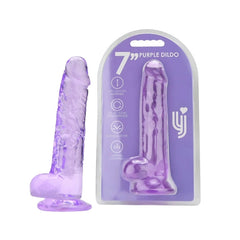 Another angle of the Loving Joy Jelly Crystal Dildo with Balls, emphasizing its realistic design and exceptionally soothing feel.
