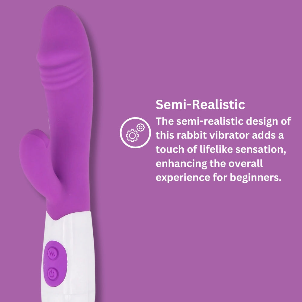 Jessica Rabbit Semi-Realistic Rabbit Vibrator with 10 Functions, Slimline Design, 19cm Length