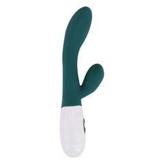 a close up of a green and white object
