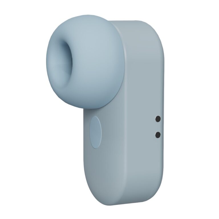 a blue object is shown on a white background