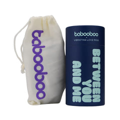Tabooboo Between You and Me Vibrating Love Ring alongside a stylish storage bag, offering a discreet and luxurious touch to your vibrating cock ring collection.