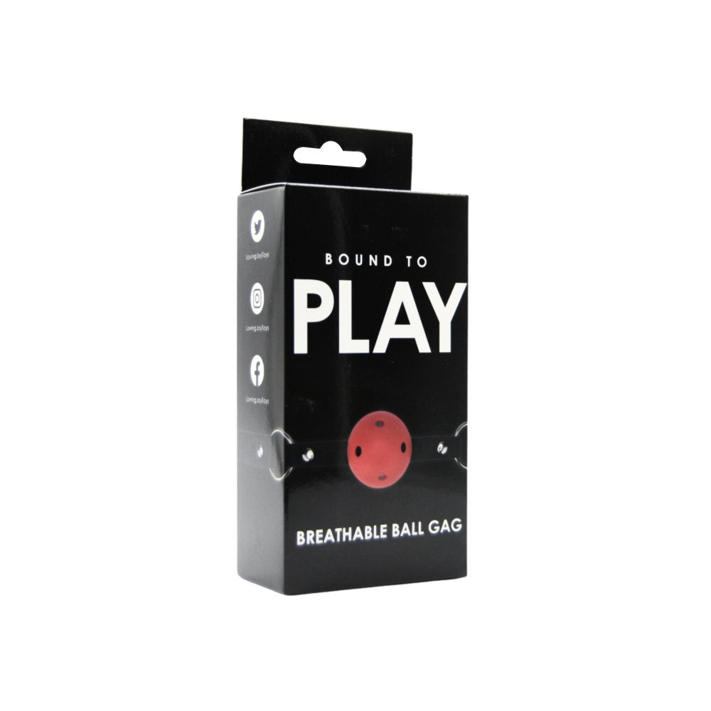 Chic packaging for Bound to Play Breathable Ball Gag, highlighting the luxurious design and quality craftsmanship.