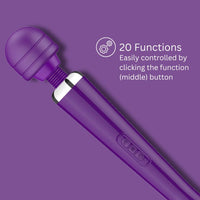 Thumbnail for a purple object with the words 20 functions easily controlled by clicking the function middle button