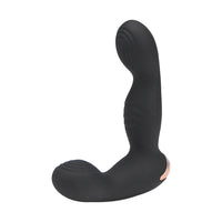Close-up of the Rev-Pro 10 Function Remote Controlled Prostate Massager demonstrating its USB rechargeable feature for premium convenience.