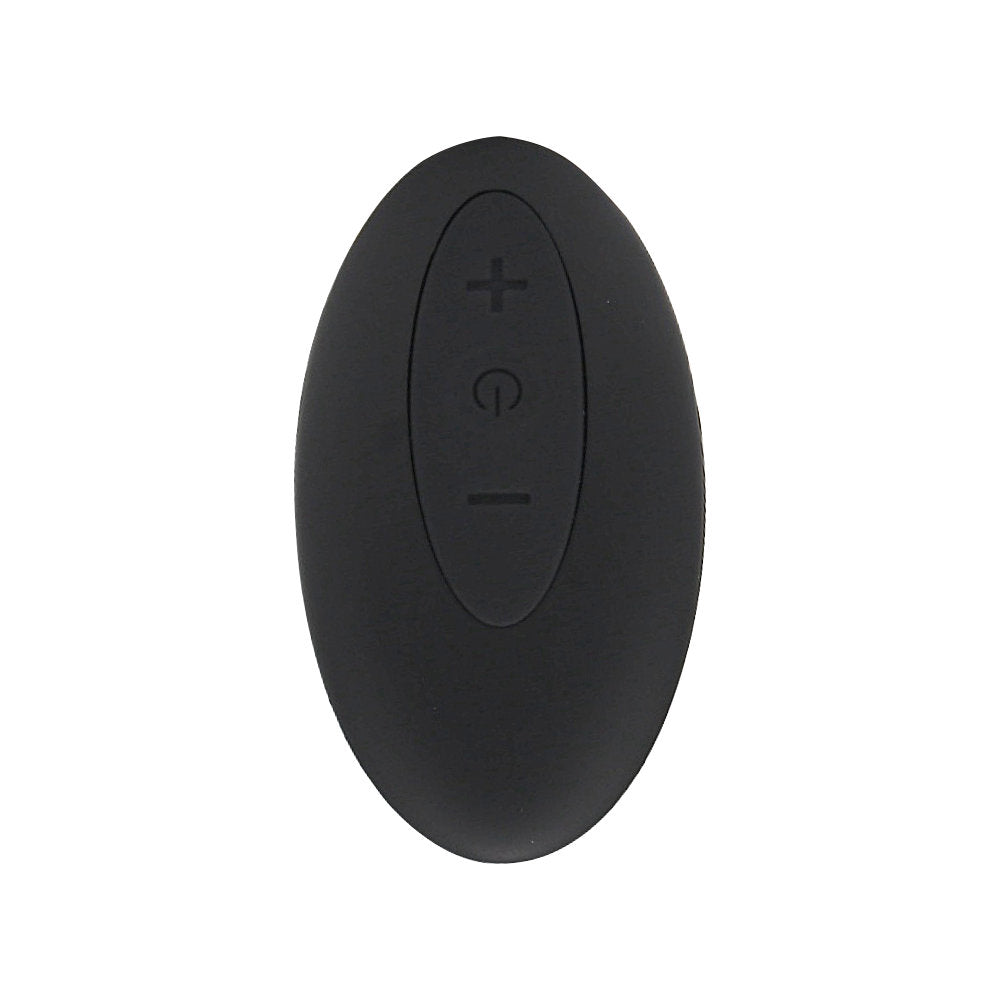 Elegant image of the Rev-Pro 10 Function Remote Controlled Prostate Massager highlighting its 10 vibration patterns for an exquisite experience.