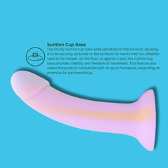 Mina Taro 7 Inch Glow in the Dark Silicone Dildo
