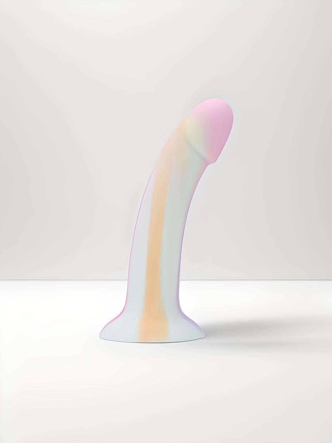 Mina Minty 7-inch silicone dildo with glow-in-the-dark feature and suction cup base, featuring a lifelike feel for intimate use