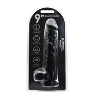 Loving Joy Realistic Black Dildo 9.5 Inch with Suction Cup and Balls