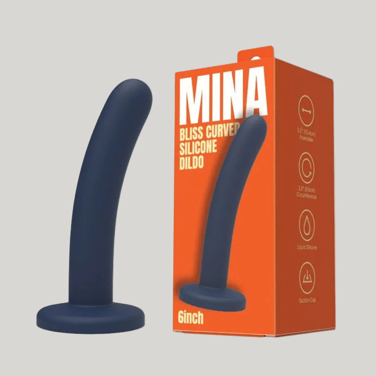 Mina Bliss Curved Silicone Dildo 6 Inch