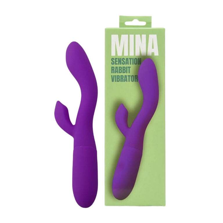 Mina Sensation Rabbit Vibrator close-up - Sophisticated 4.15 inch insertable Rabbit Vibrator with ergonomic design and 10 stimulating modes.