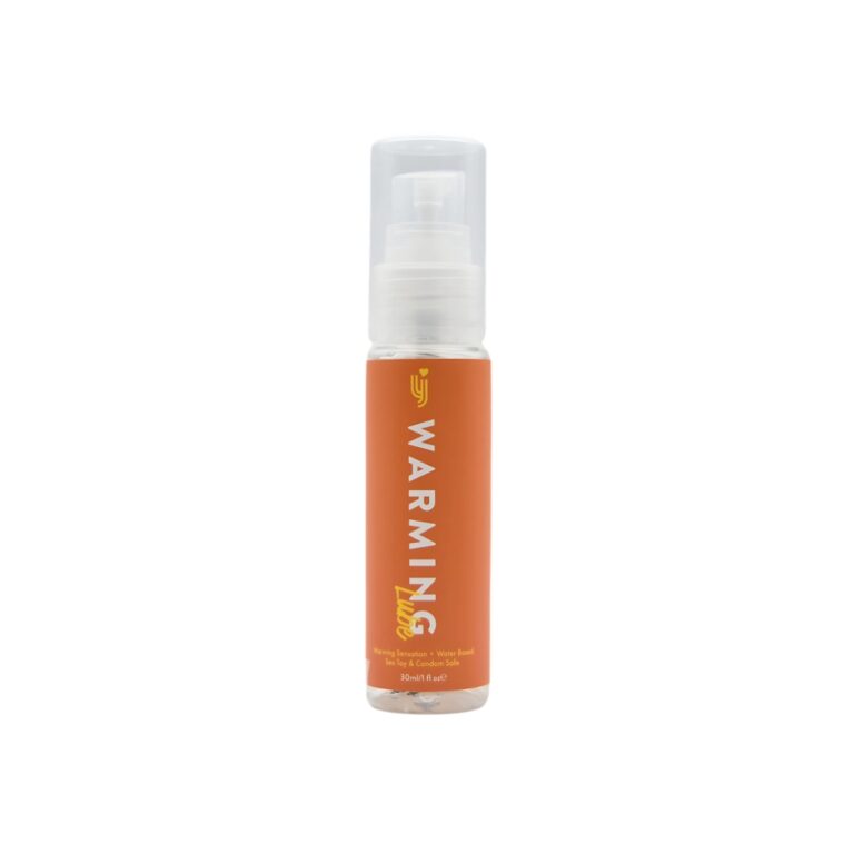 Scandals Loving Joy Warming Water-Based Lubricant in a pump action bottle, safe for toys and condoms, 30ml.