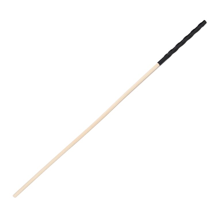 Close-up view of the Bound to Please Spanking Cane, highlighting the sleek PU handle for a comfortable grip during exquisite play.