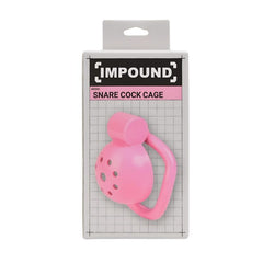 Sophisticated lifestyle image of the Impound Snare Sissy Cock Cage, capturing the essence of luxury and commitment in male chastity.