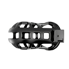 Lifestyle image of Impound Titan Cock Cage, demonstrating its use in a luxurious setting.