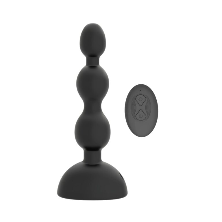 Toosh remote-controlled vibrating anal beads made of silicone, featuring a sleek design and rechargeable functionality.