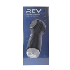 REV Sucking & Vibrating Male Masturbator – 7 Function USB Rechargeable Automatic Stroker with LED Display, sleek luxury design with LED control look