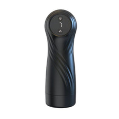 REV Sucking & Vibrating Male Masturbator – 7 Function USB Rechargeable Automatic Stroker with LED Display, pressure release valve on the back for elegant, effortless control.