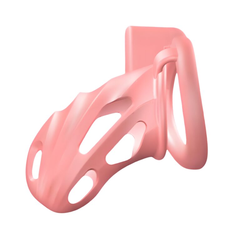 Impound Warden Pink Plastic Chastity Cock Cage