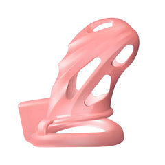 Impound Warden Pink Plastic Chastity Cock Cage