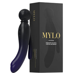 MYLO 3-in-1 Body Wand Massager – Rechargeable Waterproof luxury ergonomic handled rechargeable wand massager for bath and shower play