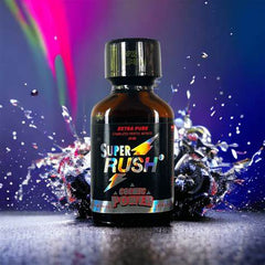 Rush Super Rush Black Label Cosmic Power leather cleaner in 24ml bottle, showing the sleek packaging and applicator.