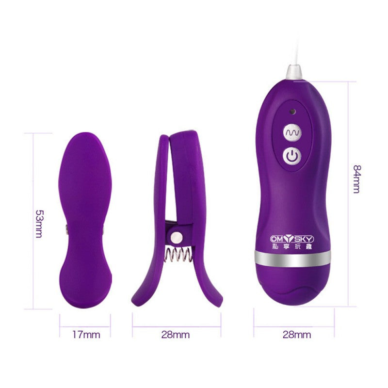 a purple electric device with a measuring tape